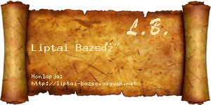 Liptai Bazsó névjegykártya